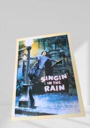 映画ポスター風ポストカード『Singin’ in the Rain』