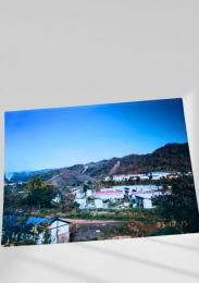 1985年10月15日 山裾の住宅街と団地群写真