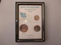 UNITED　STATES　BICENTENNIAL　記念コイン3種額入り　1776－1976