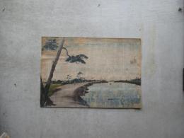 泥絵・亜欧堂田善画　隅田川遠景（仮題）