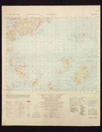 地形図　岡山　寄島町(左寄り上部　浅口市)　50000分の1　1枚