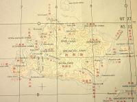 地形図　沖縄　西表島　日本語表記なし　25万分の1　1枚