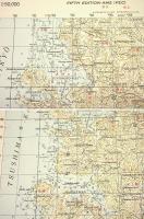 地形図　九州　長崎　壱岐島郷ノ浦(左側)　50000分の1　1枚