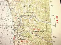 地形図　九州　鹿児島　西方町(左側　薩摩川内市)50000分の1　1枚