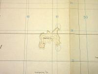 地形図　寒霞渓北東(地図自体は兵庫県姫路市家島諸島) 25000分の1　日本語表記なし　1枚