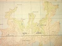 地形図　寒霞渓北東(地図自体は兵庫県姫路市家島諸島) 25000分の1　日本語表記なし　1枚