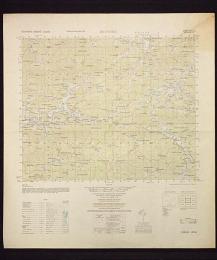 地形図　京都　園部町(右側上部 現在の南丹市)　50000分の1 日本語表記なし 1枚