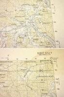 地形図　京都　園部町(右側上部 現在の南丹市)　50000分の1 日本語表記なし 1枚