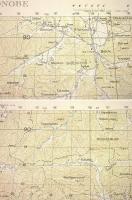 地形図　京都　園部町(右側上部 現在の南丹市)　50000分の1 日本語表記なし 1枚