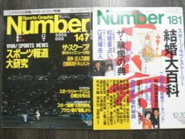 雑誌　Sports　Graphic　Number（ナンバー）2冊セット　No.147スポーツ報道大研究/ザ・スクープ！／No.181結婚大百科/スーパースター挙式アルバム