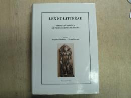 Lex et litterae : studies in honour of professor Oscar Botto