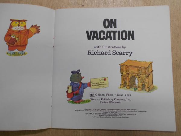 On Vacation 洋書絵本 (英語) ペーパーバック (Richard Scarry 