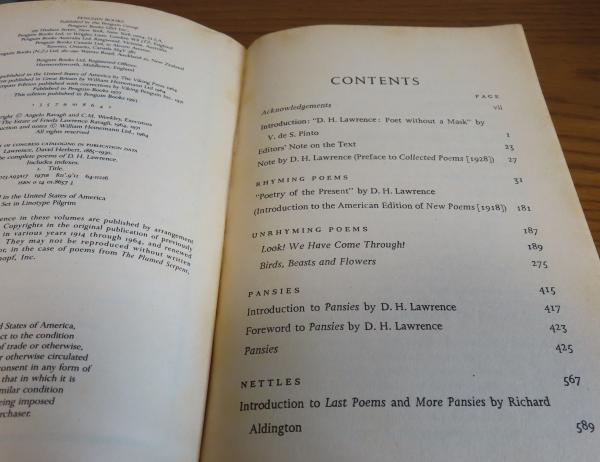 D．H．ロレンス 全詩集 ： D．H．Lawrence Complate Poemes 〔洋書