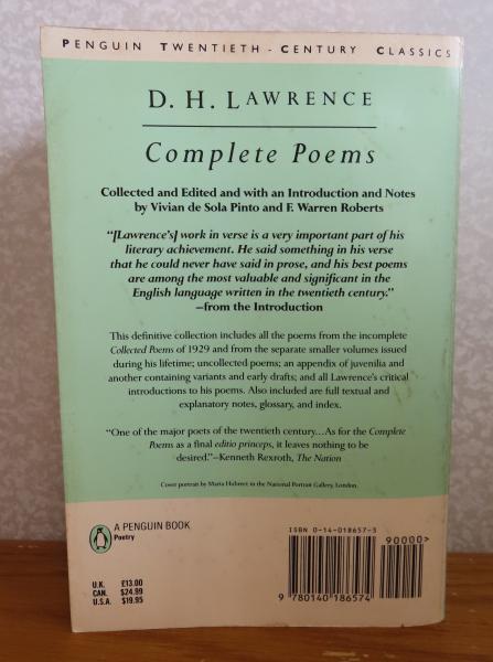 D．H．ロレンス 全詩集 ： D．H．Lawrence Complate Poemes 〔洋書