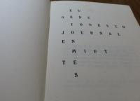 雑記帳 (日記/断章）　イヨネスコ　：　Journal en miettes　〔洋書/フランス語〕