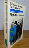 【10/18】 マネット・サロモン　 ゴンクール 　 ：　Manette Salomon　〔洋書/フランス語〕