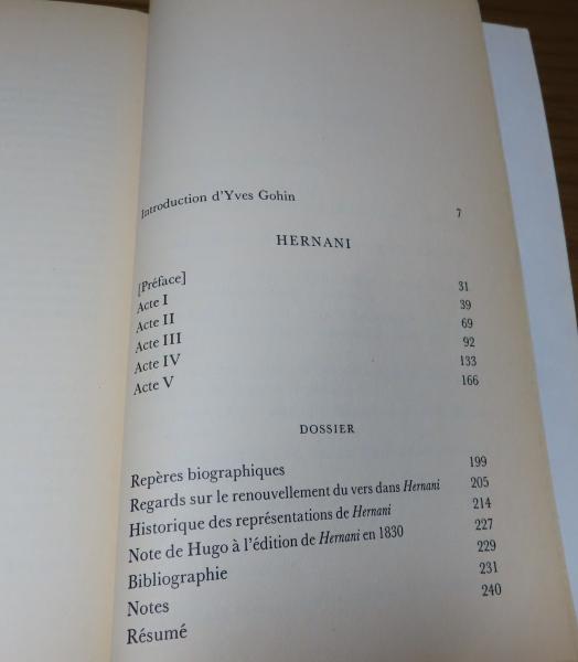 エルナニ ヴィクトル・ユゴー ： Hernani 【folio】〔洋書/フランス語