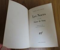 【Poésie/Gallimard】 婚礼/血の汗　ジャン・ジューヴ　序文：ジャン・スタロバンスキー　：　Les Noces  suivi de Sueur de sang　　〔フランス語〕