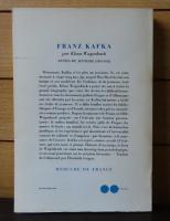 フランツ・カフカ　その青春時代　(1883-1912)  クラウス・ワーゲンバック　：　FRANZ KAFKA  Années de jeunesse (1883-1912). 〔フランス語〕