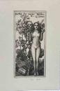 林由紀子　銅版蔵書票「死と乙女　第三楽章スケルツオ」　