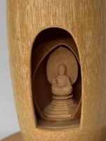 久光彫り　微細彫刻　「お不動様」