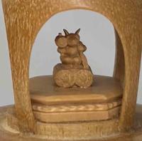 久光彫り　微細彫刻　「ねずみ大黒」