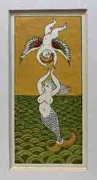 武井武雄伝承木版　「わたつみのロマンス」