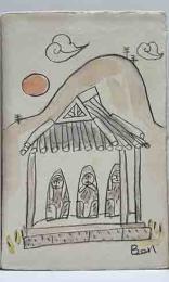 市川勉　肉筆葉書