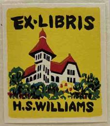 佐藤米次郎　木版蔵書票「洋風建物」