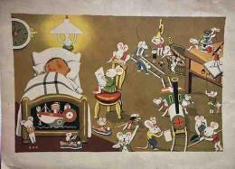 武井武雄　「真夜中」　コドモノクニ秋ノ増刊「武井武雄童画集」第Ⅰ輯より