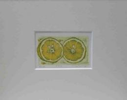 清水洋子石版画「レモン」