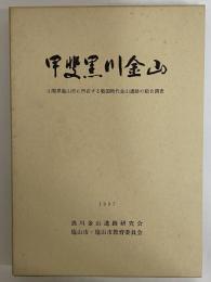 甲斐黒川金山　山梨県塩山市に所在する戦国時代金山遺跡の総合調査