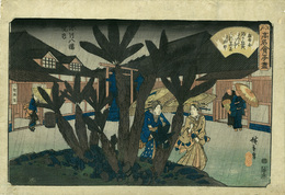 江戸高名会亭尽　深川八幡境内　二軒茶屋