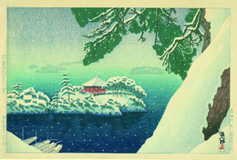 松島五大堂の雪