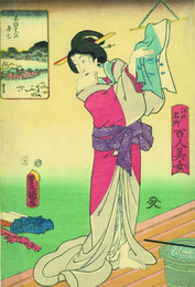 江戸名所百人美女　しのばづ弁天