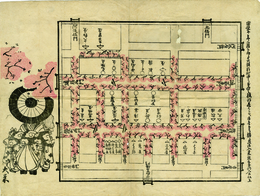 大坂新町において桜花競之図（仮題）