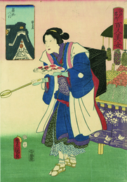 江戸名所百人美女　築地門跡