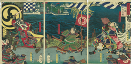 豊臣勲功記　高松城水攻之図