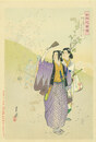 日本花図絵　武士の桜狩りして帰るにもやさしく見ゆる花うつほかな

