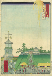 東京名所四十八景　九たん坂狼火