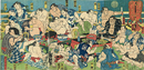 東西関取集大酒盛之図