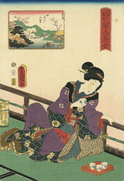 江戸名所百人美女　　日くらしの里