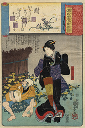 源氏雲浮世画合　三十　蘭