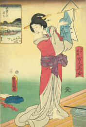 江戸名所百人美女　しのばづ弁天