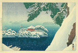 松島五大堂の雪