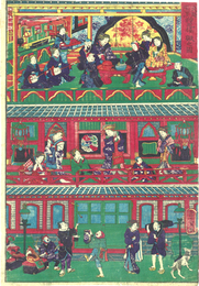 武陽 横浜　神風楼賑之図