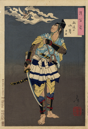 月百姿　雨後の山月　時致