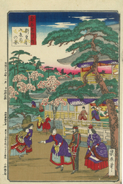 東京名所ノ内　新皇居御庭前の図