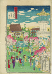 東京名所之内　九段坂　靖国神社