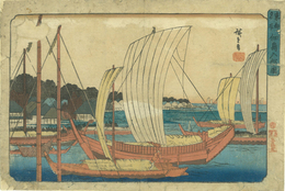 東都名所　佃島入舩ノ図